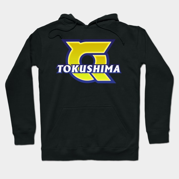 Tokushima Prefecture Japanese Symbol Hoodie by PsychicCat